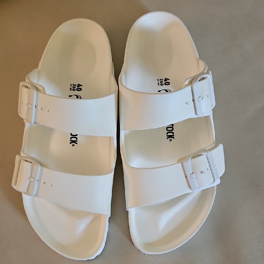 Birkenstock White Footbed Sandals